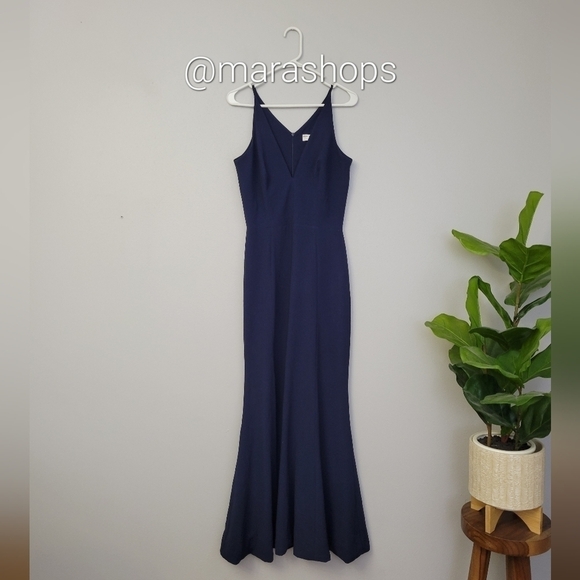 Dress the Population Iris Slit Crepe Gown - Picture 3 of 8
